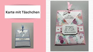 Karte mit Täschchen Mit den Produkten von StampinUP [upl. by Anaihsat]