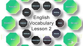 English Vocabulary  Lesson 2  Abiding Abject Abjectly Abbreviated Able Abide by  Synonyms [upl. by Enoed374]