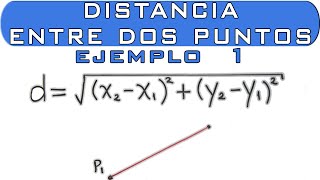 Distancia entre dos puntos Ejemplo 1 [upl. by Carbone423]