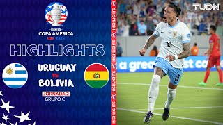 HIGHLIGHTS  Uruguay vs Bolivia  Copa América 2024  J2  TUDN [upl. by Nilhtac768]