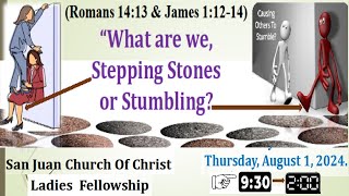 Stepping Stones or Stumbling Blocks  Ladies Fellowship [upl. by Aneleh]