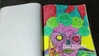 My Sketch Work Epi 05  Horror Land Adult Coloring Book [upl. by Alyahsal]