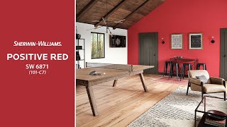 July 2019 Color of the Month Positive Red  SherwinWilliams [upl. by Akirahs]