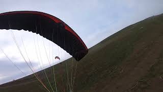 Not enough wind for soaring  cardio training   practicing the kiting technique  PARAGLIDING [upl. by Naened264]