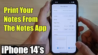 iPhone 1414 Pro Max How to Print Your Notes From The Notes App [upl. by Skantze]