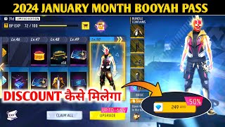 January Booyah Pass Free Fire 2024  Free Fire New Booyah Pass Review  FF January Booyah Pass [upl. by Healion]