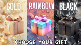 Choose your gift gift 🎁💝✨️ 3 gift box challenge  Gold Rainbow amp Black giftboxchallenge [upl. by Hessler]