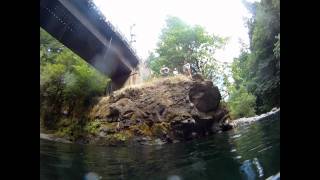 Trailblazer Fan Leaps Off Bridge in a TuTu [upl. by Yremrej]