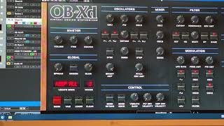 OBXd Vst plugin Armenian keyboard [upl. by Zetnwahs]