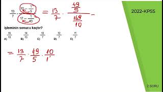 KPSS 2022 Rasyonel Sayılar Çıkmış Sorular [upl. by Ehcram]