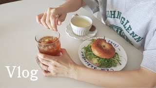 내 일상을 조금 더 행복하게 만들어주는 요리와 커피ㅣ베이글 샌드위치🥯ㅣ 감자수제비🍲ㅣ 브레빌870 그라인더 청소하기 [upl. by Airoled]