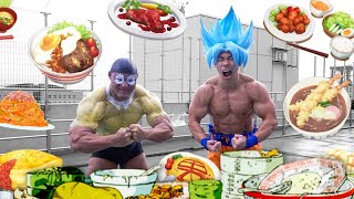 EATING LIKE GOKU IN JAPAN [upl. by Sirromad]