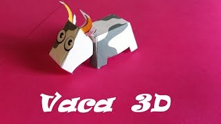 Paper Toys Origami  Papiroflexia Vaca 3D [upl. by Coleville847]