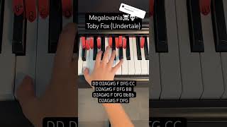 Megalovania  Toby Fox Undertale  easy piano tutorial megalovania pianotutorial foryoupage fy [upl. by Papp]