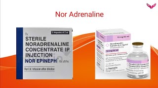 Nor Adrenaline  Nor Epinephrine  Uses of Nor Adrenaline in critical settings Dosage calculation [upl. by Lyrehc]