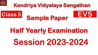 Half Yearly Exam Question Paper  Class5 EVS 2023 CBSE  NCERT [upl. by Hibbitts]