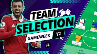 FPL 202425  TEAM SELECTION GAMEWEEK 12 [upl. by Ecela837]