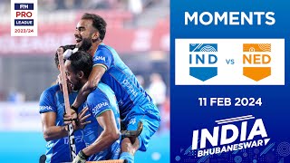 FIH Hockey Pro League 202324 Moments  India vs Netherlands Men [upl. by Nala]