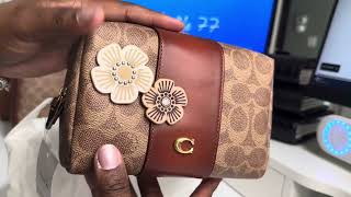 UNBOXING New💥COACH Essential Cosmetic Pouch and COACH Brooke Carryall [upl. by Kabab]