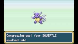 Squirtle evolves into Wartortle  Pokemon Fire Red [upl. by Brose]