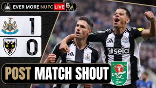 NUFC LIVE CARABAO CUP MATCH REACTION  Newcastle United 10 AFC Wimbledon [upl. by Eldora]