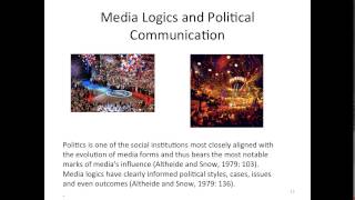 Media Logics and Mediatization The Case of Political Communication [upl. by Ahsinar]