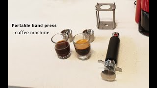 Portable hand press coffee machine [upl. by Annoif35]