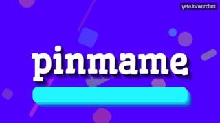 PINMAME  HOW TO PRONOUNCE IT [upl. by Eca170]