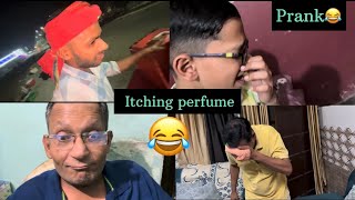 Tried itching perfume prank😂 [upl. by Enilram]