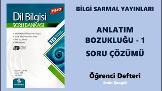 BİLGİ SARMAL ANLATIM BOZUKLUĞU  1 [upl. by Sternick]