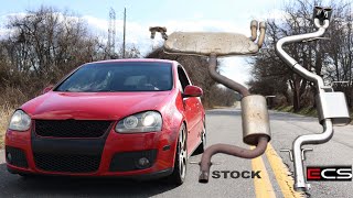 MKV GTI ECS 3quot Catback Exhaust  Install Revs amp Fly Bys [upl. by Ebner]