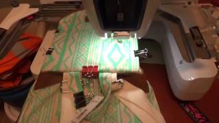 Using My Brother Persona PRS 100 Embroidery Machine with Fast Frame to Embroider a Bag [upl. by Anek522]