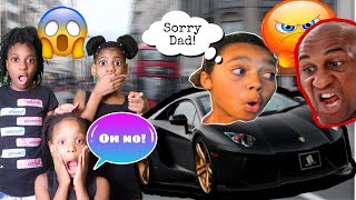 DRIVING MY DADS CAR TO SCHOOL REACTION [upl. by Etep883]