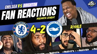 Chelseas RIVALS fan reactions to Chelsea 42 Brighton PREMIER LEAGUE 202425 [upl. by Dumah479]