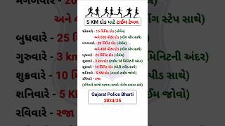 5 કિલોમીટર દોડ 🏃‍♂️💨 Time Table 🗓️  ગુજરાત પોલીસ ભરતી 202425 [upl. by Jenn]