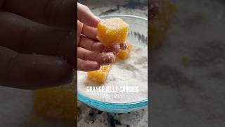 Orange Jelly Candy Recipe easy treat 😋 healthyrecipes easyrecipe candy summer cooking shorts [upl. by Dnalyag]