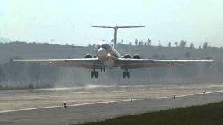 Air Koryo Il62M landing at Pyongyang Airport [upl. by Ylirama743]