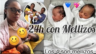 Mi Dia CoN MELLIZOS👩🏽‍🍼Dos mesesDOS PARTOS 4 HIJOS MELLIZOS😱VIDEO REALISTA DE MI VIDA🥲 [upl. by Neenad601]