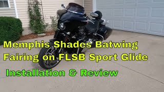 Installing A Memphis Shades Batwing Fairing on a Harley Davidson Sport Glide [upl. by Nivrem]