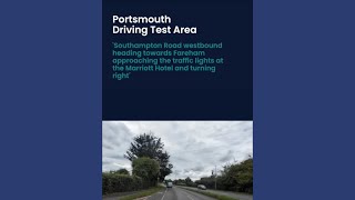 Portsmouth Driving Test Area  Southampton Road westbound towards Fareham at the Marriott Hotel [upl. by Ellsworth]