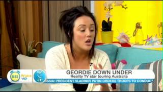 Charlotte Crosby live on Wake Up  Network Ten 2014 [upl. by Derby916]