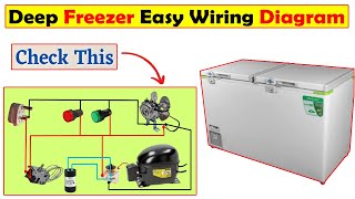 Deep Freezer Wiring Diagram  deep freeze compressor connection [upl. by Eddy696]