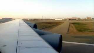 Iran Air Boeing 747100 Take Off from Tehran Iran  Window View [upl. by Ibba]