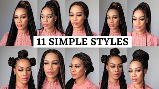 11 WAYS TO STYLE SENEGALESE TWISTS  BOX BRAIDS  Tupo1 [upl. by Hahsia]