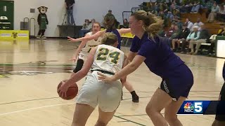 University of Vermont womens basketball uses big second half to cruise past Holy Cross [upl. by Meibers]