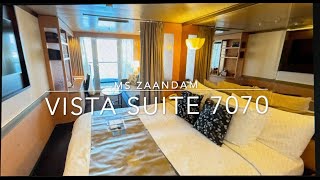 Holland America Zaandam cabin 7070 signature Suite Review [upl. by Cacia]