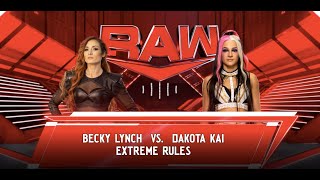 WWE 2K24 Becky Lynch Vs Dakota Kai  Raw 51324 [upl. by Aihsenat876]