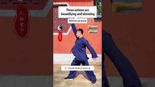 Three movements are beautifying and slimmingtaichi exercise chineseculture tcm slim practice [upl. by Eldrida]