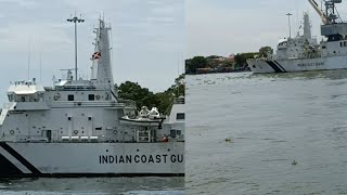 Indian Coast Guard ship at Cochin  tourist trip  wonderful journey  with our friends [upl. by Gavini]