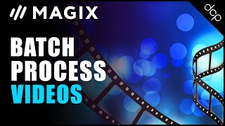 Magix Movie Edit Pro  Batch Process Video Files [upl. by Lagas526]